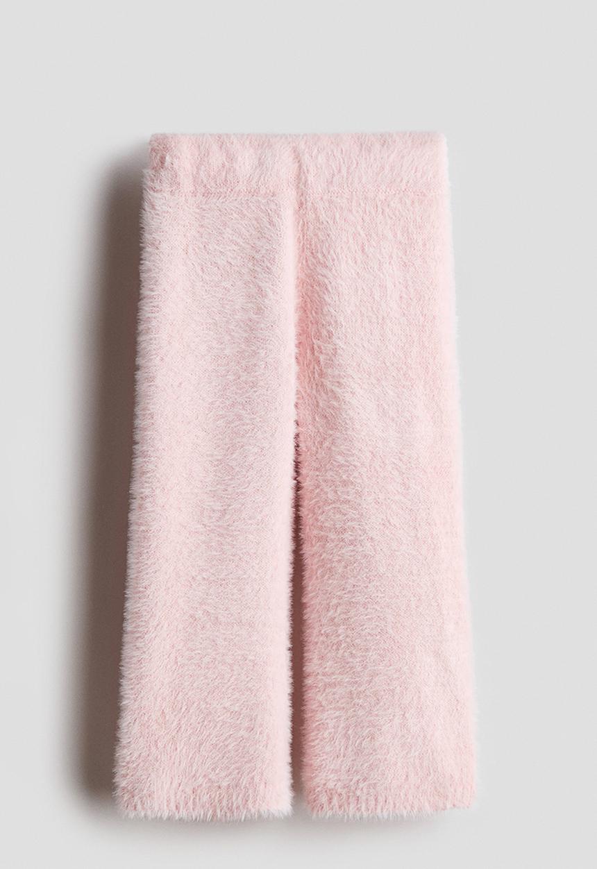 H&M - Fluffy-knit leggings - light pink