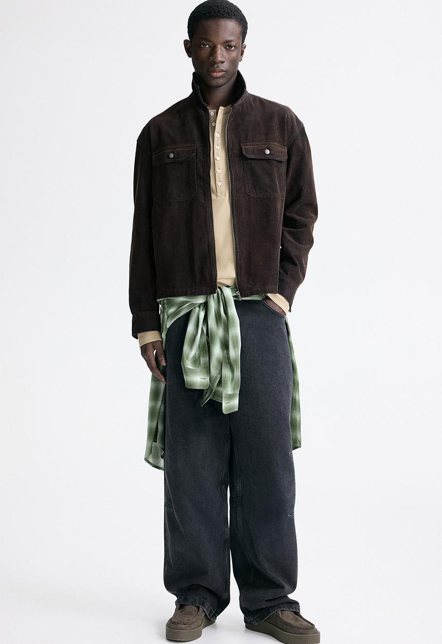 H&M - Corduroy overshirt - dark brown