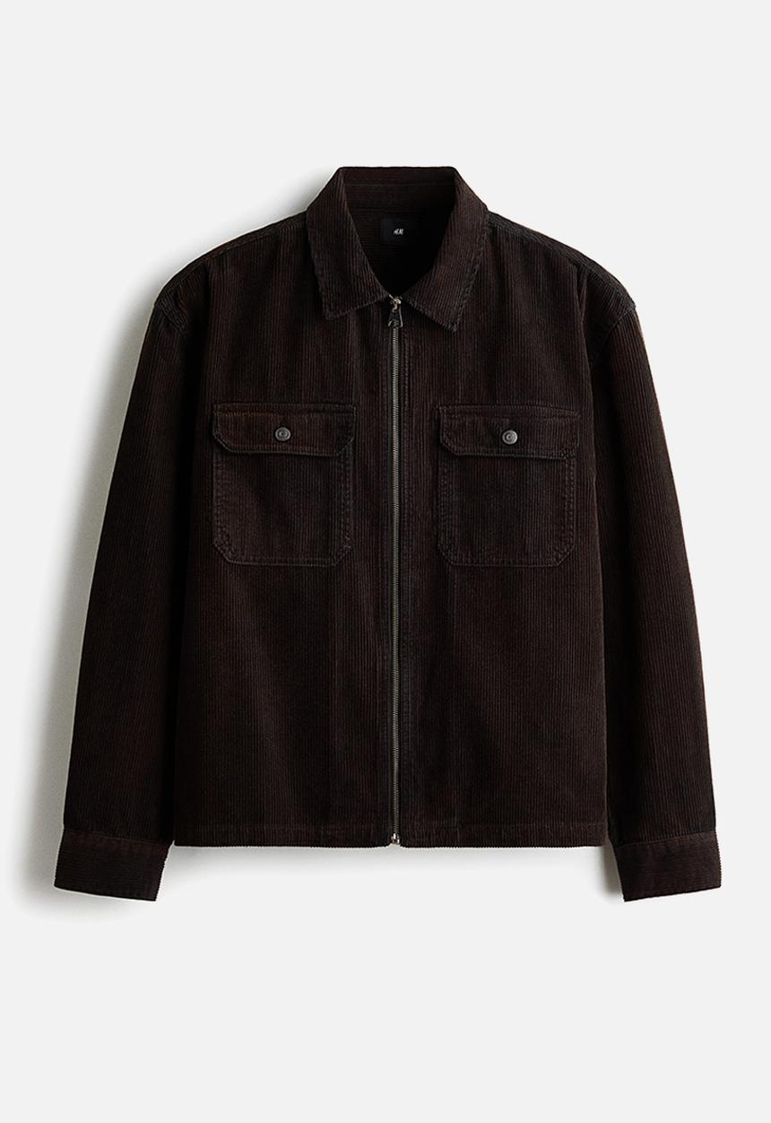 H&M - Corduroy overshirt - dark brown