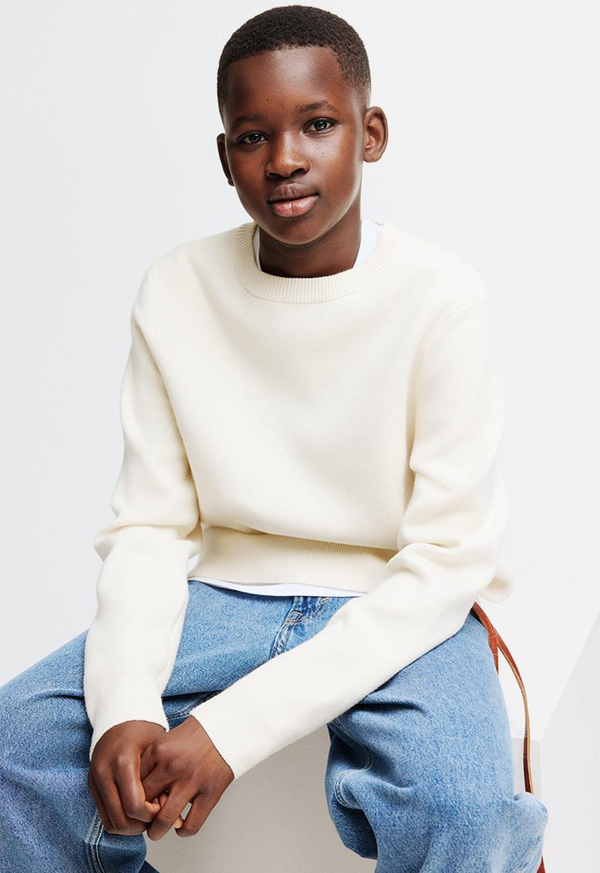 H&M - Fine-knit jumper - light beige