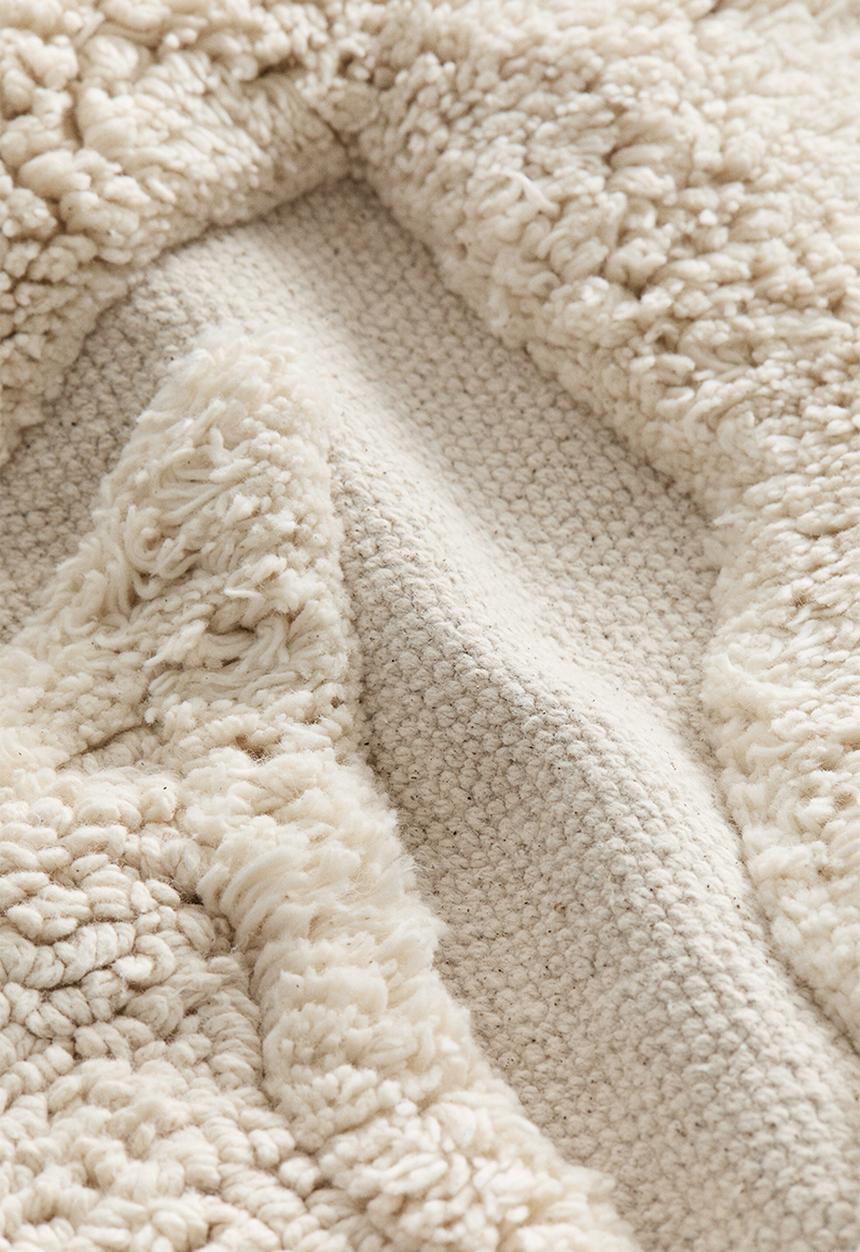 H&M - Textured cotton cushion cover - light beige