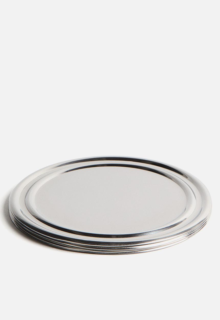 H&M - 4-pack stainless steel coasters - silver-coloured