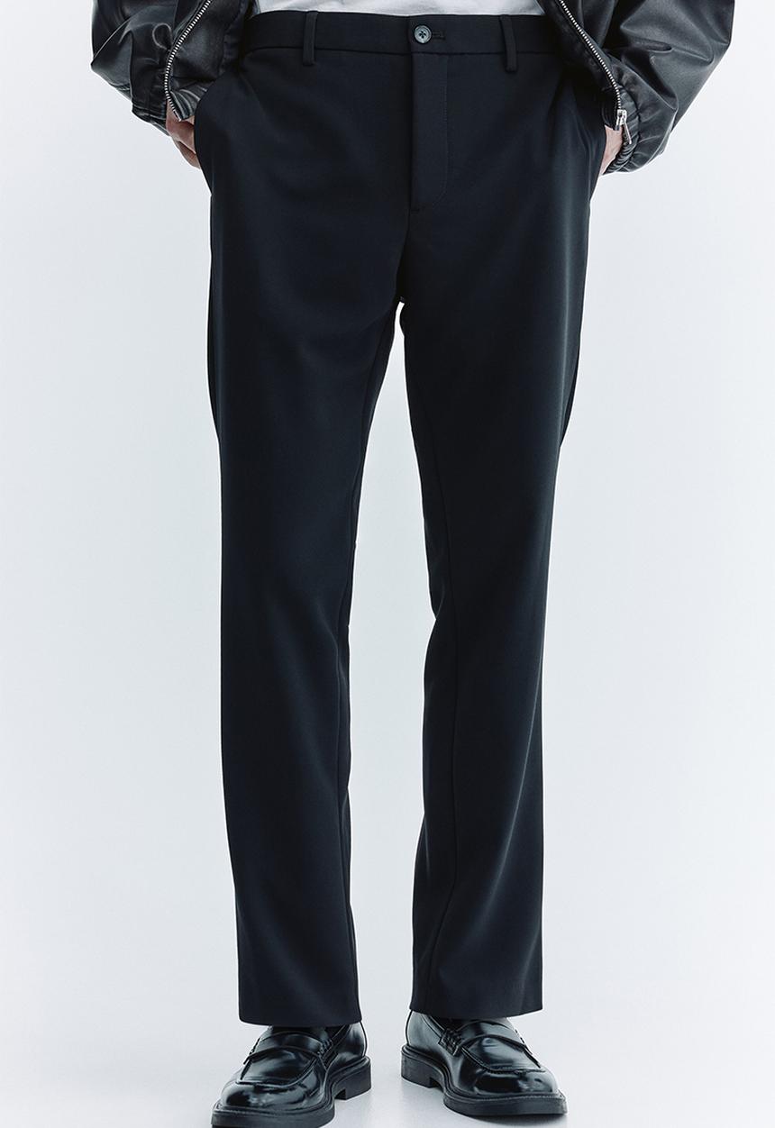 H&M - Slim fit tailored trousers - black