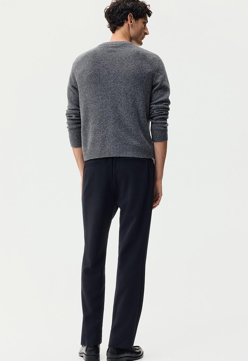 H&M - Slim fit tailored trousers - navy blue