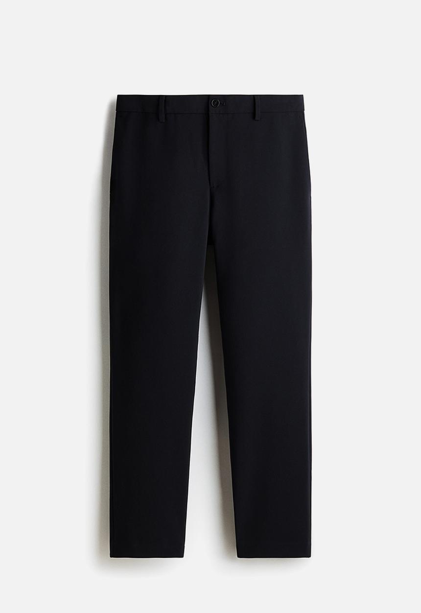 H&M - Slim fit tailored trousers - navy blue