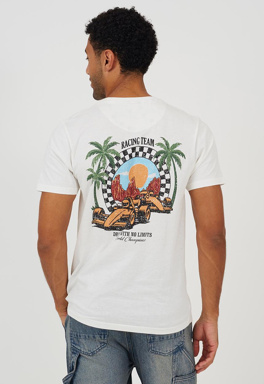Brave Soul - Crew Neck Tshirt  - Off White