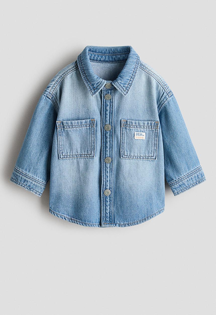H&M - Cotton twill overshirt - denim blue
