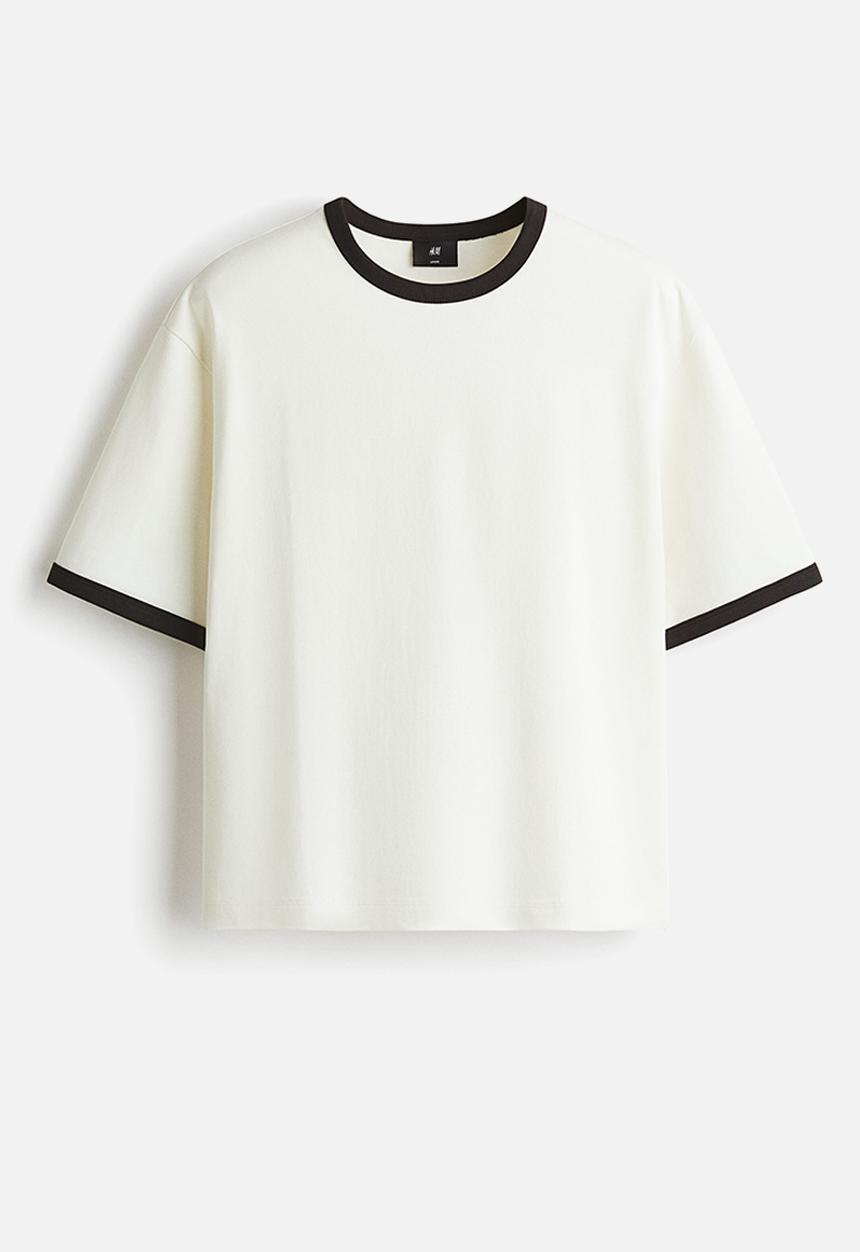 H&M - Loose fit boxy-style t-shirt - white
