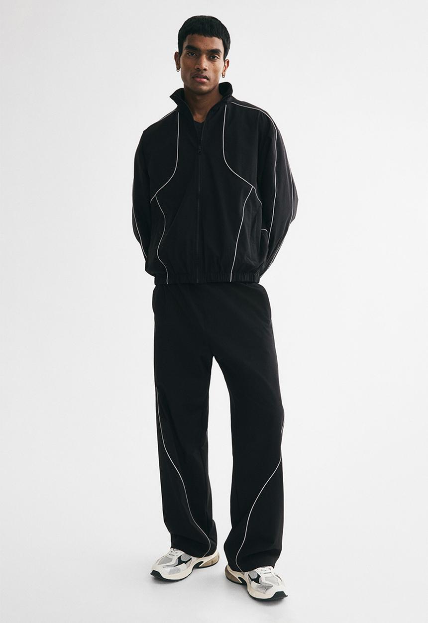 H&M - Relaxed fit track pants - black