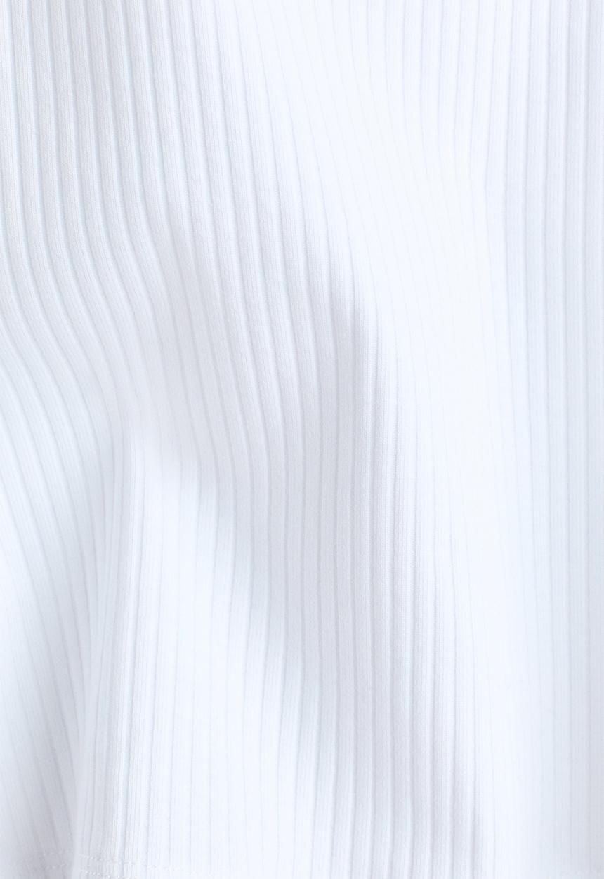 H&M - Ribbed cotton top - white