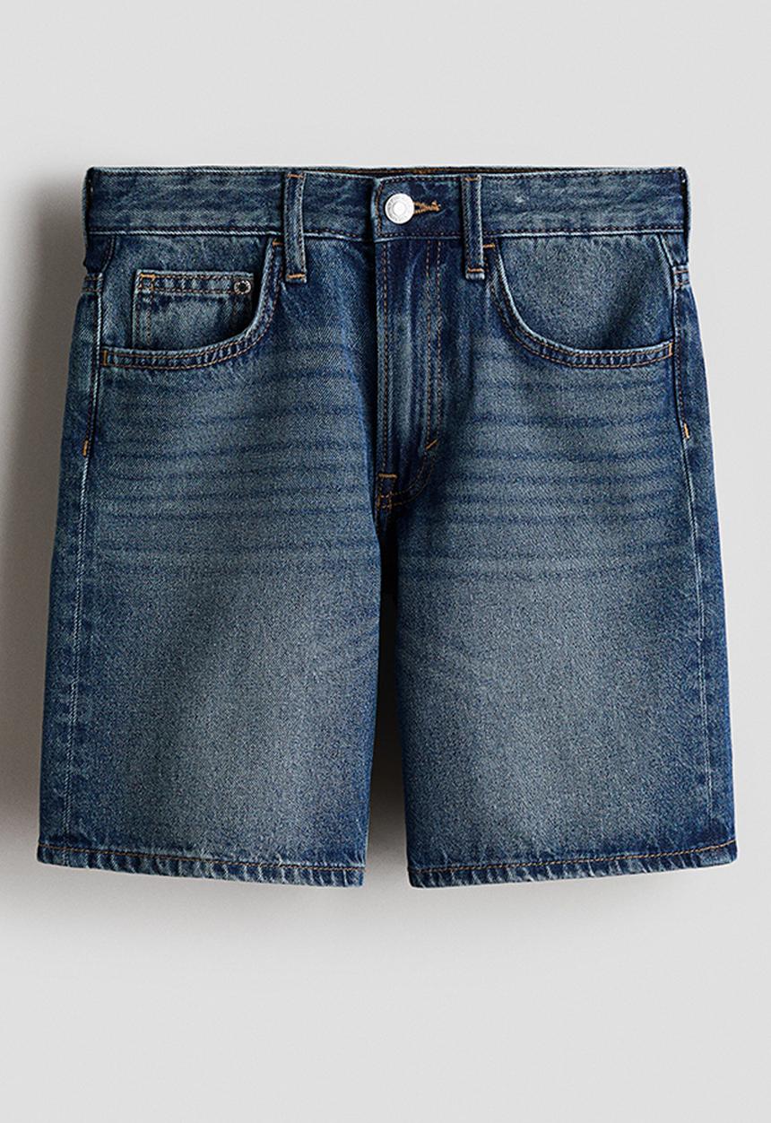 H&M - Loose-fit denim shorts - denim blue