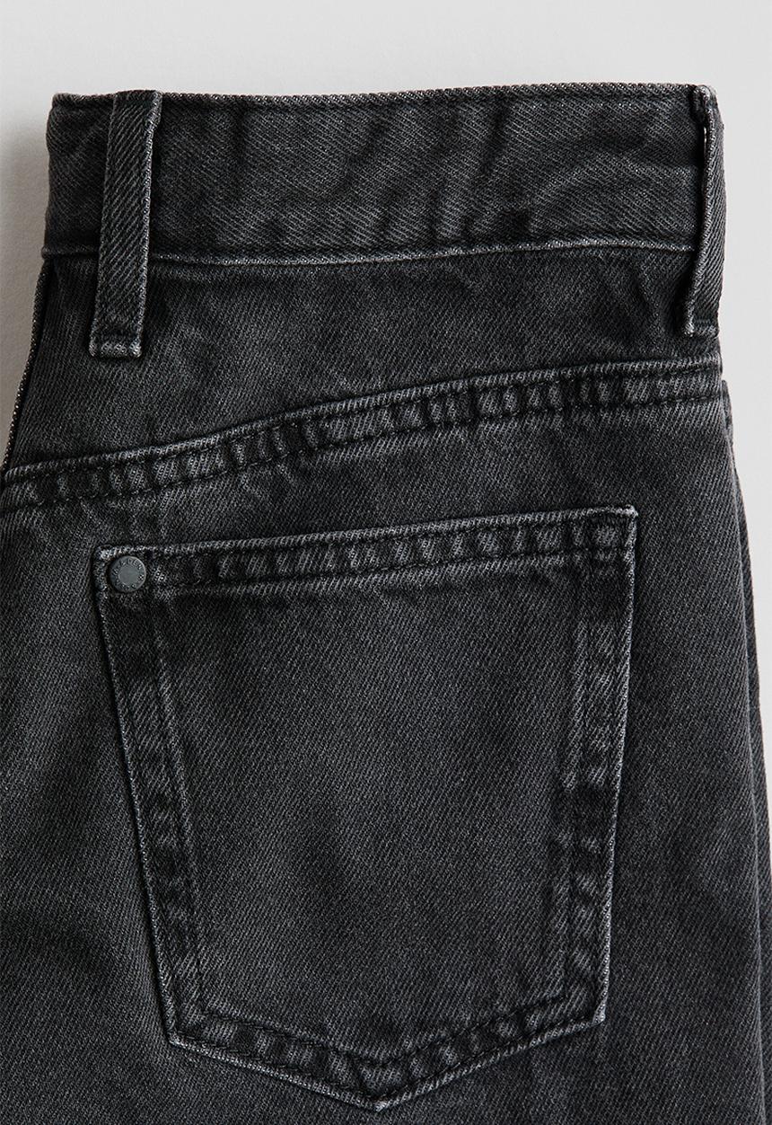 H&M - Loose-fit denim shorts - denim black