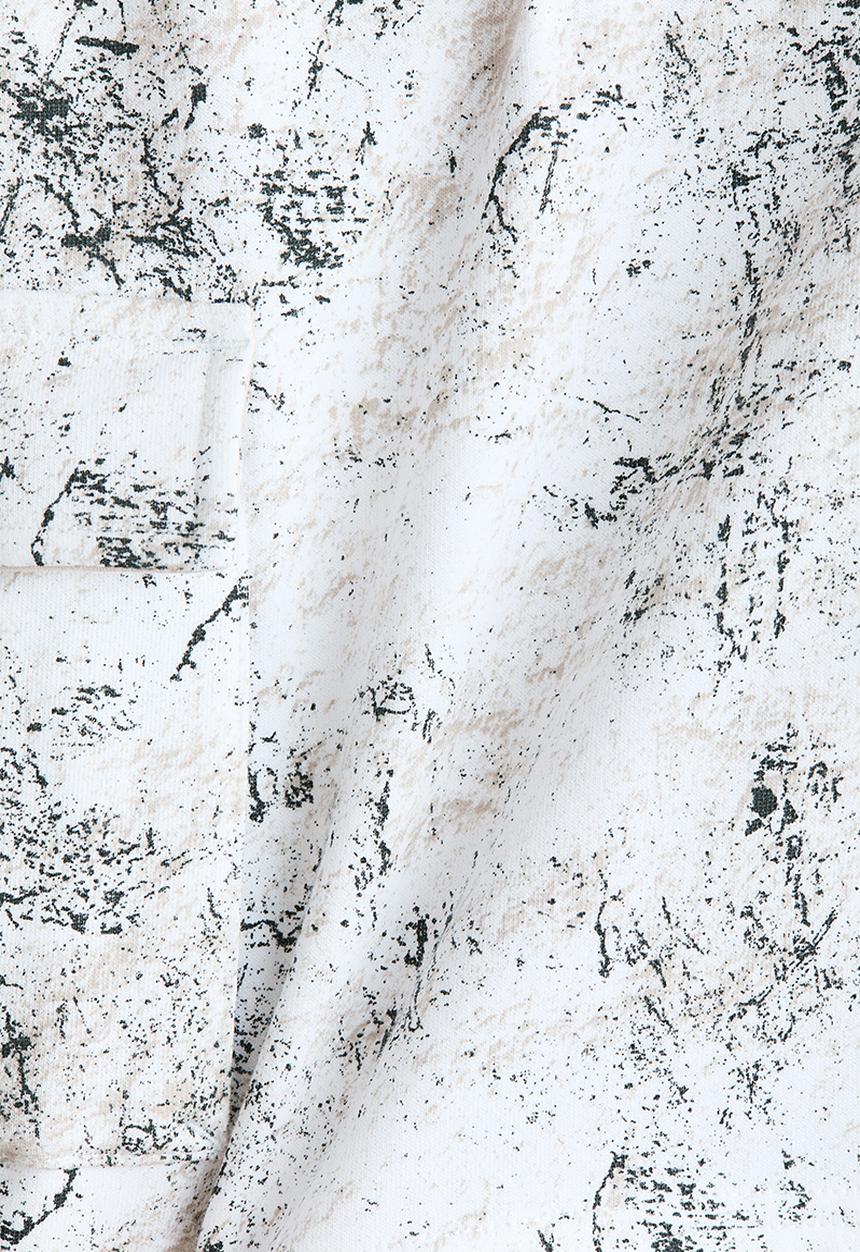 H&M - Cargo sweatshorts - white/marbled