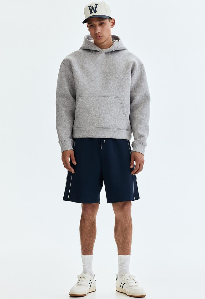 H&M - Loose fit scuba hoodie - grey marl
