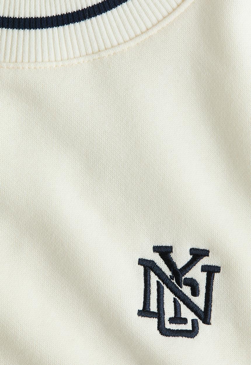 H&M - Motif-detail sweatshirt - cream/nyc