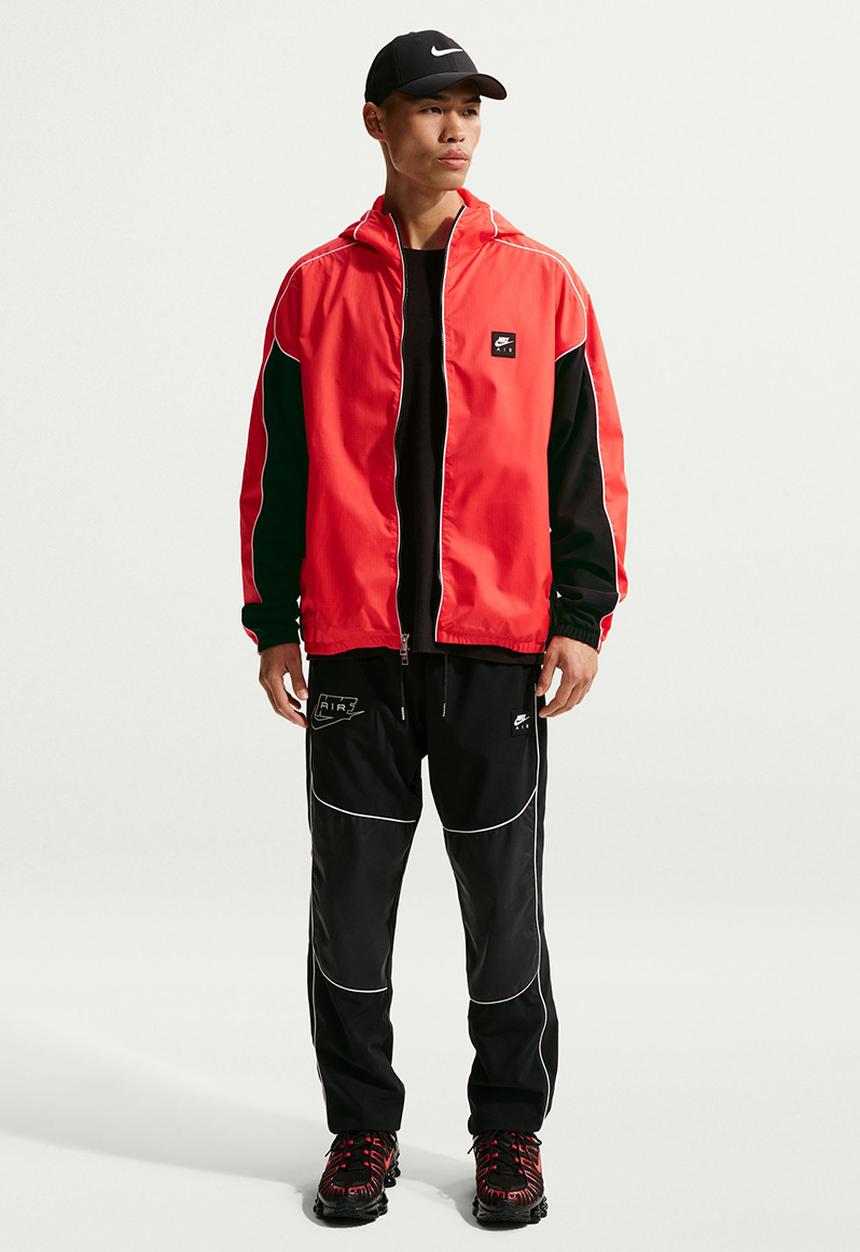 Nike - Nike Air  Full-Zip Hybrid Utility Jacket- Lt Crimson/Black/White