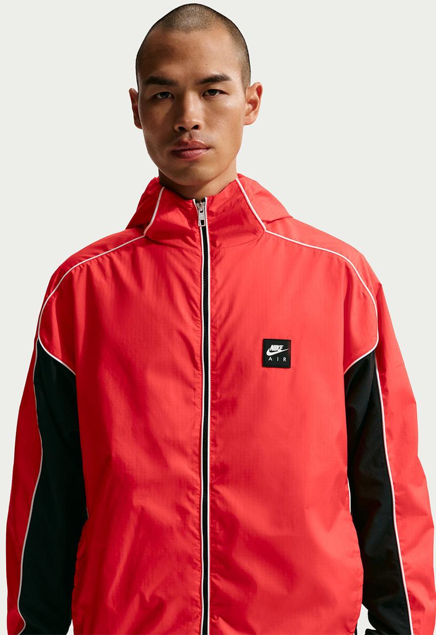 Nike - Nike Air  Full-Zip Hybrid Utility Jacket- Lt Crimson/Black/White