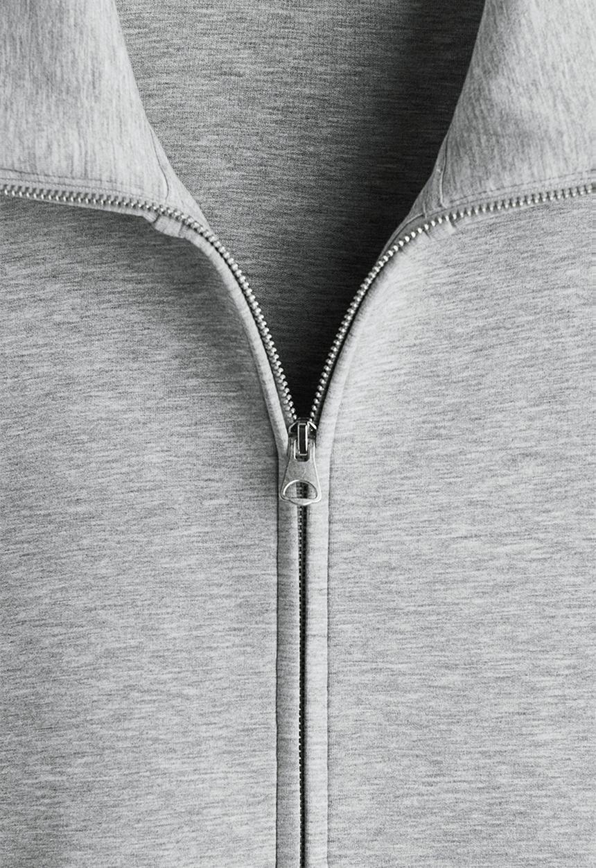 H&M - Loose fit scuba track jacket - grey marl