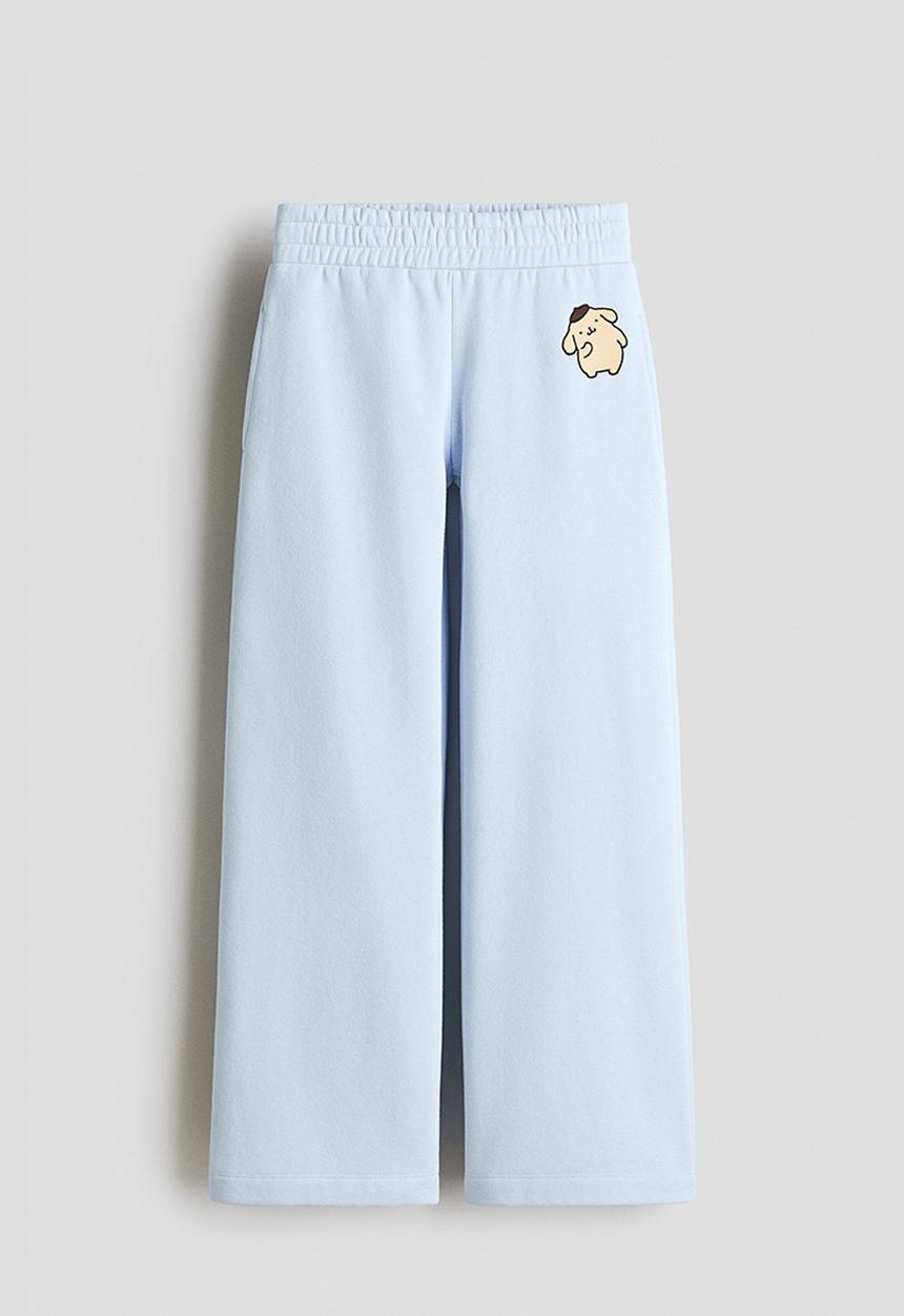 H&M - Brushed-inside sweatshirt joggers - light blue/pompompurin