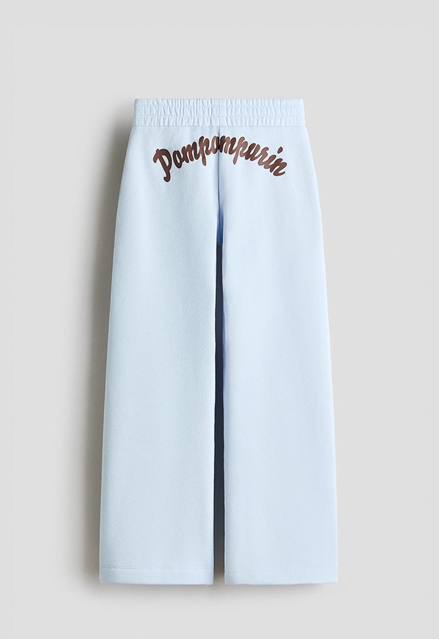 H&M - Brushed-inside sweatshirt joggers - light blue/pompompurin