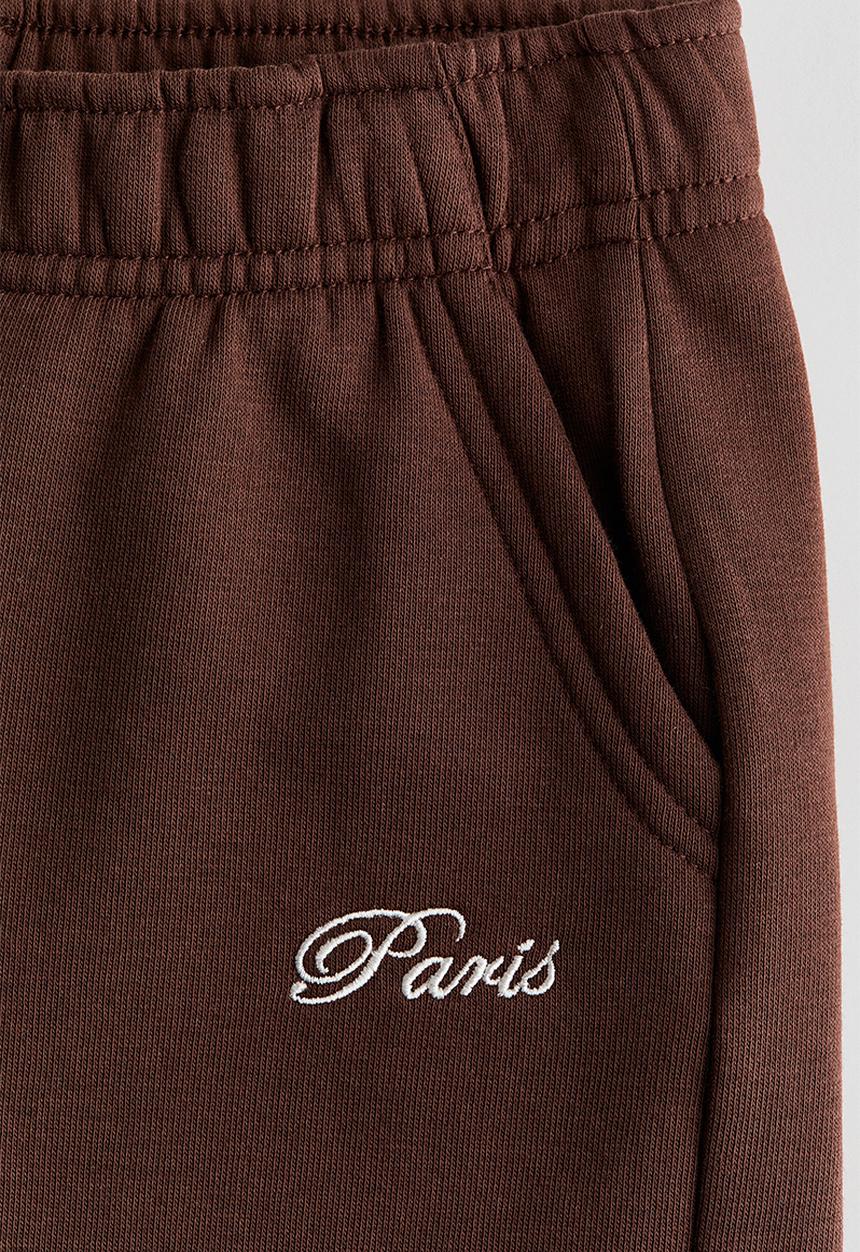 H&M - Straight sweatshirt joggers - brown/paris