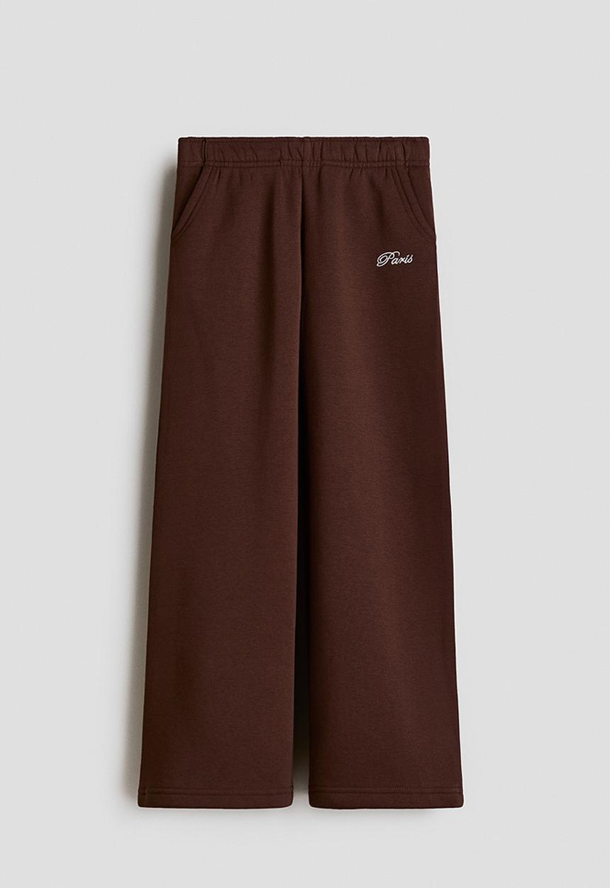 H&M - Straight sweatshirt joggers - brown/paris