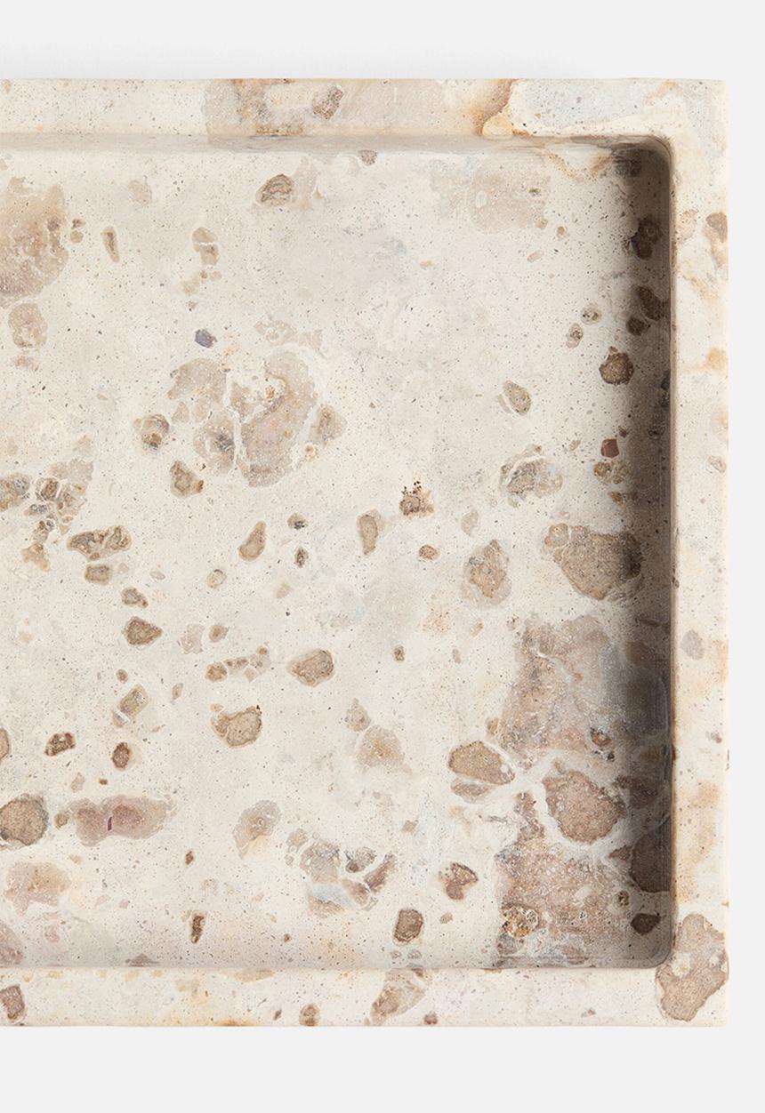 H&M - Marble serving tray - light beige/marbled