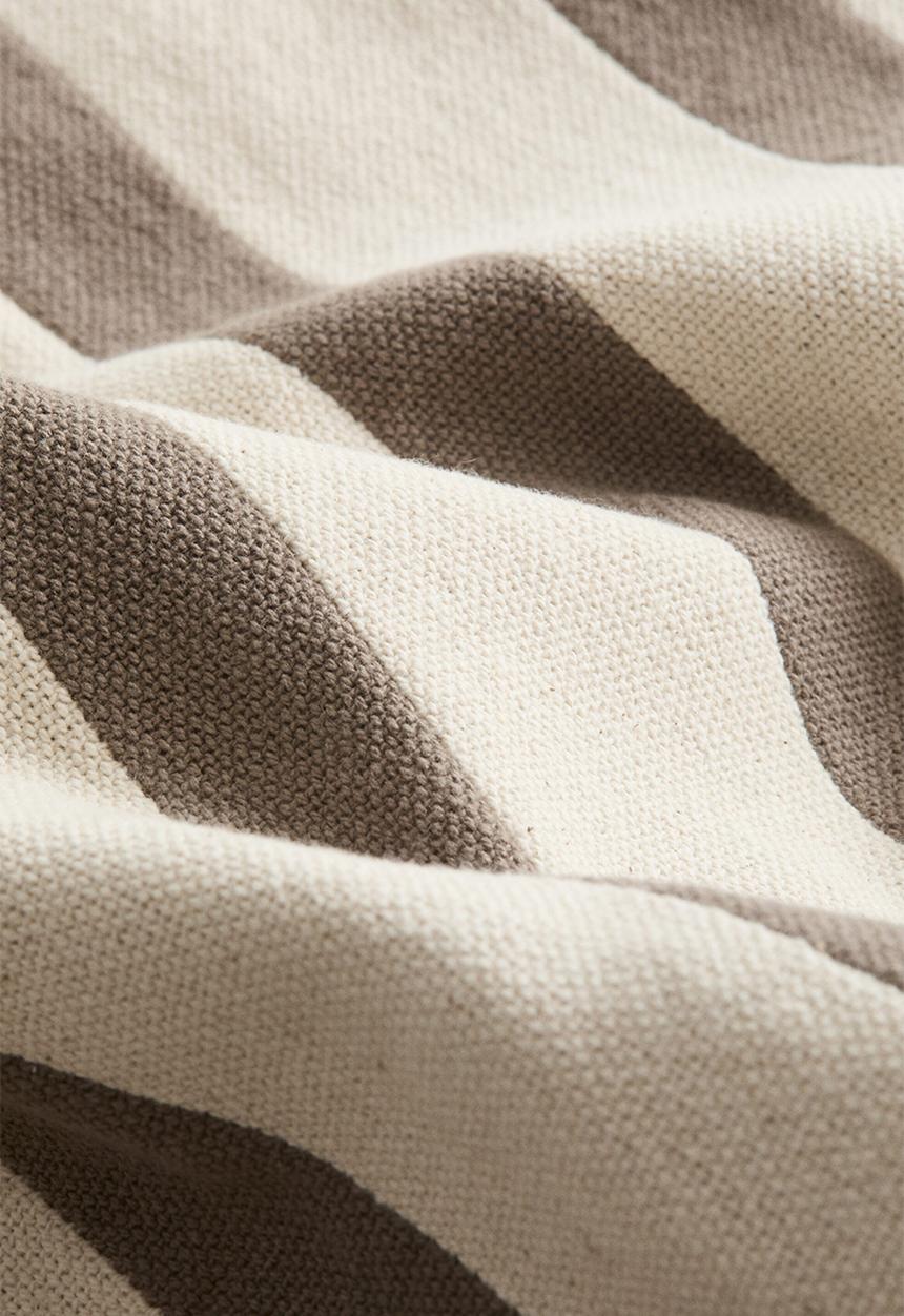 H&M - Patterned canvas cushion cover - mole/striped