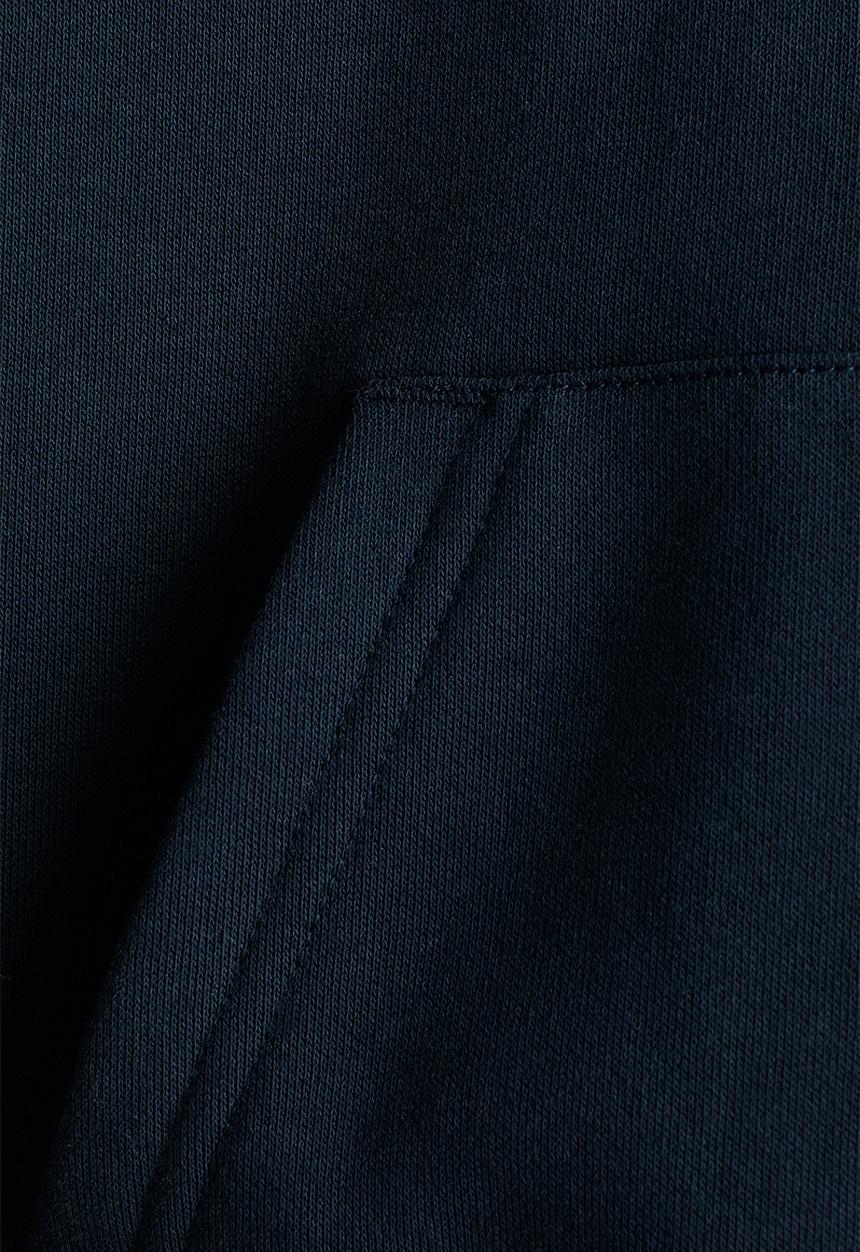 H&M - Brushed-inside hoodie - navy blue