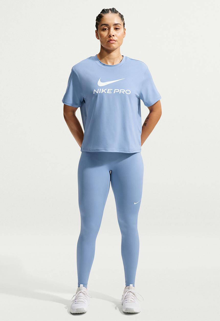 Nike - Women'S Mid-Rise Full-Length Leggings - Work Blue/White