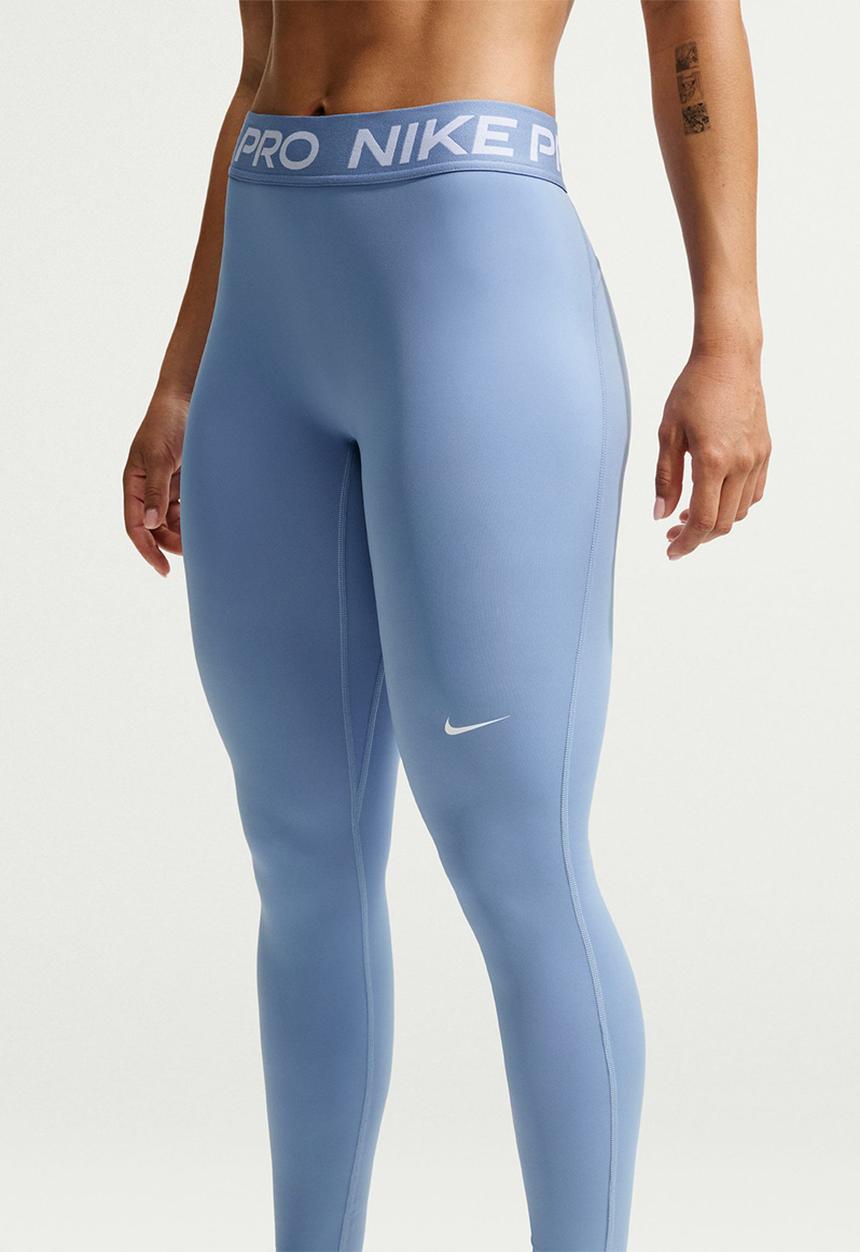 Nike - Women'S Mid-Rise Full-Length Leggings - Work Blue/White