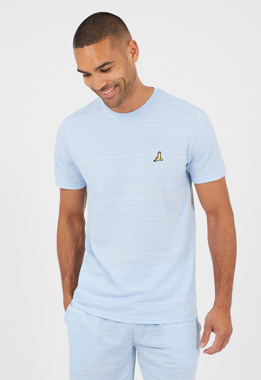 Brave Soul - Petrone T-shirt - Light Blue / White
