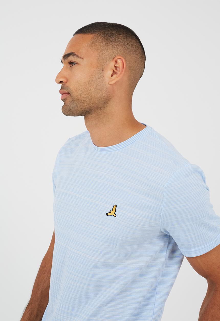 Brave Soul - Petrone T-shirt - Light Blue / White