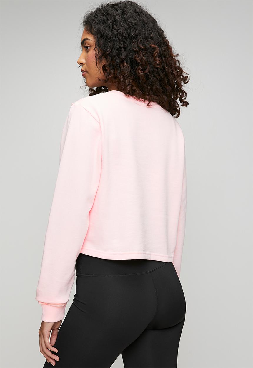 Reebok - Harper Crewneck Cropped Sweatshirt - Pure Pink
