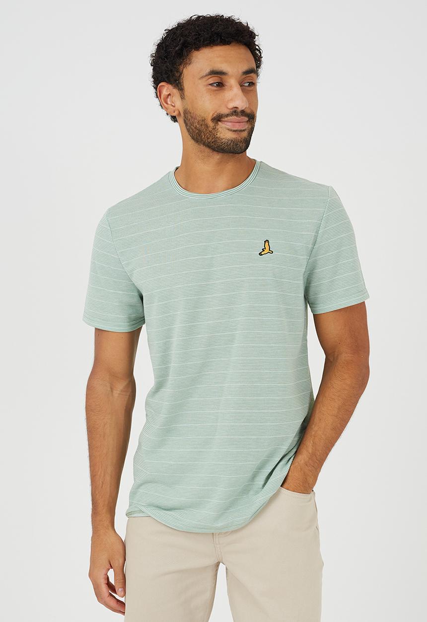 Brave Soul - Petrone T-shirt - Mint Green / White