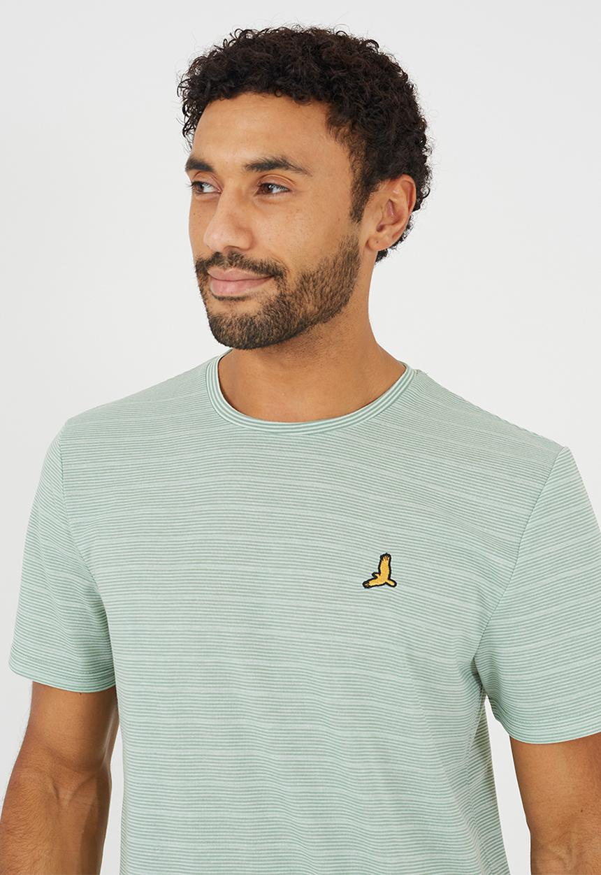 Brave Soul - Petrone T-shirt - Mint Green / White