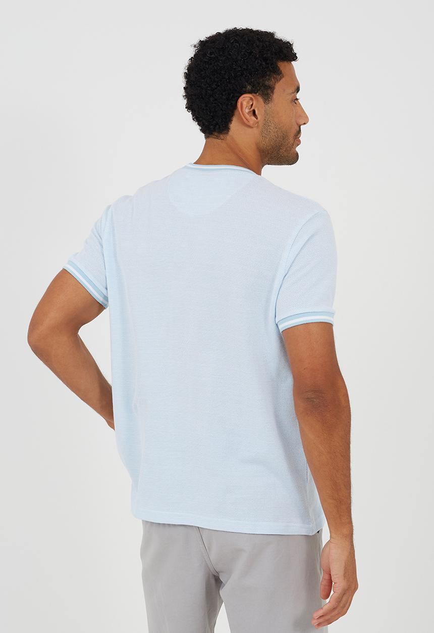 Brave Soul - Brandt T-shirt - Pale Blue / Optic White