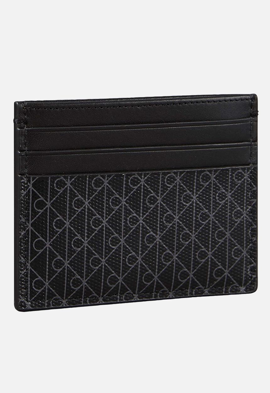 Calvin Klein - Emblem Aop Coated Ew Card Case - Black