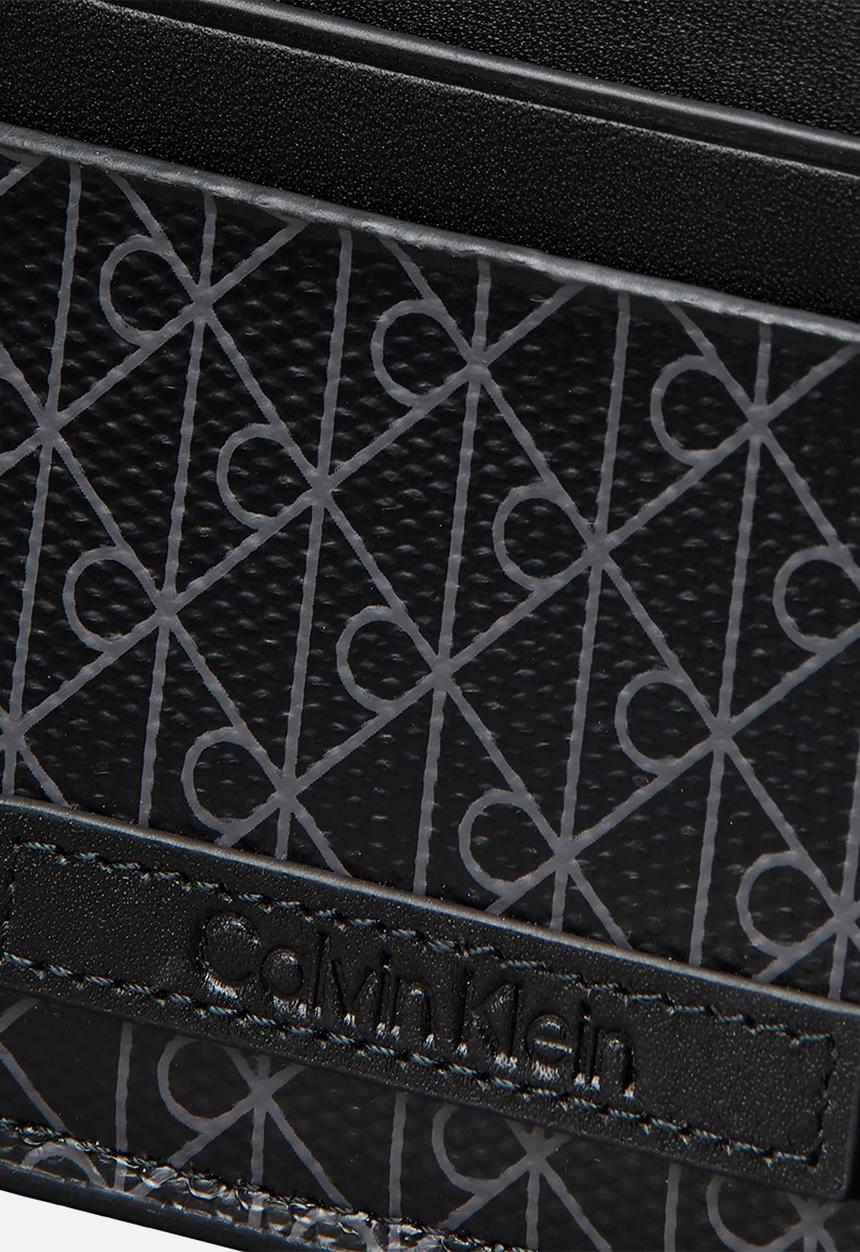 Calvin Klein - Emblem Aop Coated Ew Card Case - Black