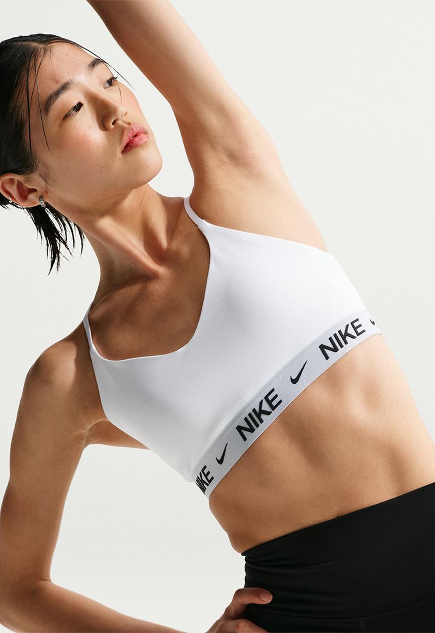 Nike - Nike Indy Light Support Women's Padded Adjustable Sports Bra - White/Black