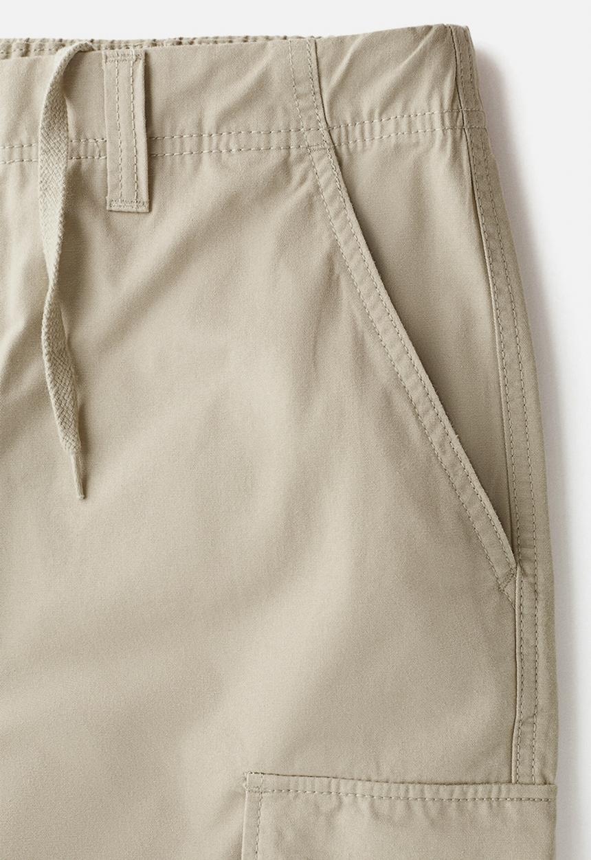 H&M - Relaxed fit cotton cargo trousers - light beige