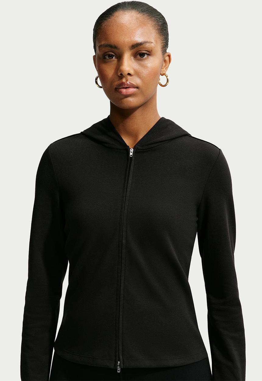 Nike - Women'S Slim Long-Sleeve Full-Zip Top - Black/Black/White