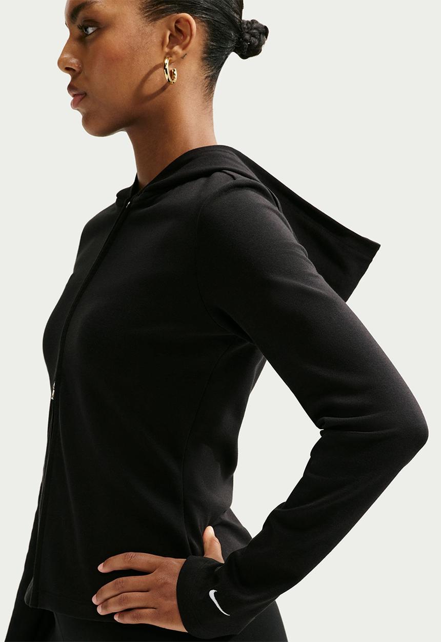 Nike - Women'S Slim Long-Sleeve Full-Zip Top - Black/Black/White