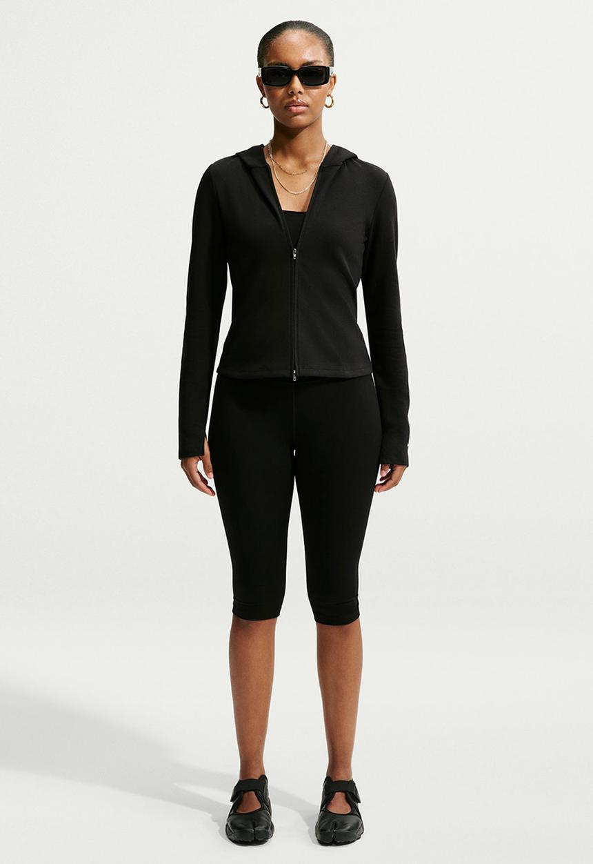 Nike - Women'S Slim Long-Sleeve Full-Zip Top - Black/Black/White