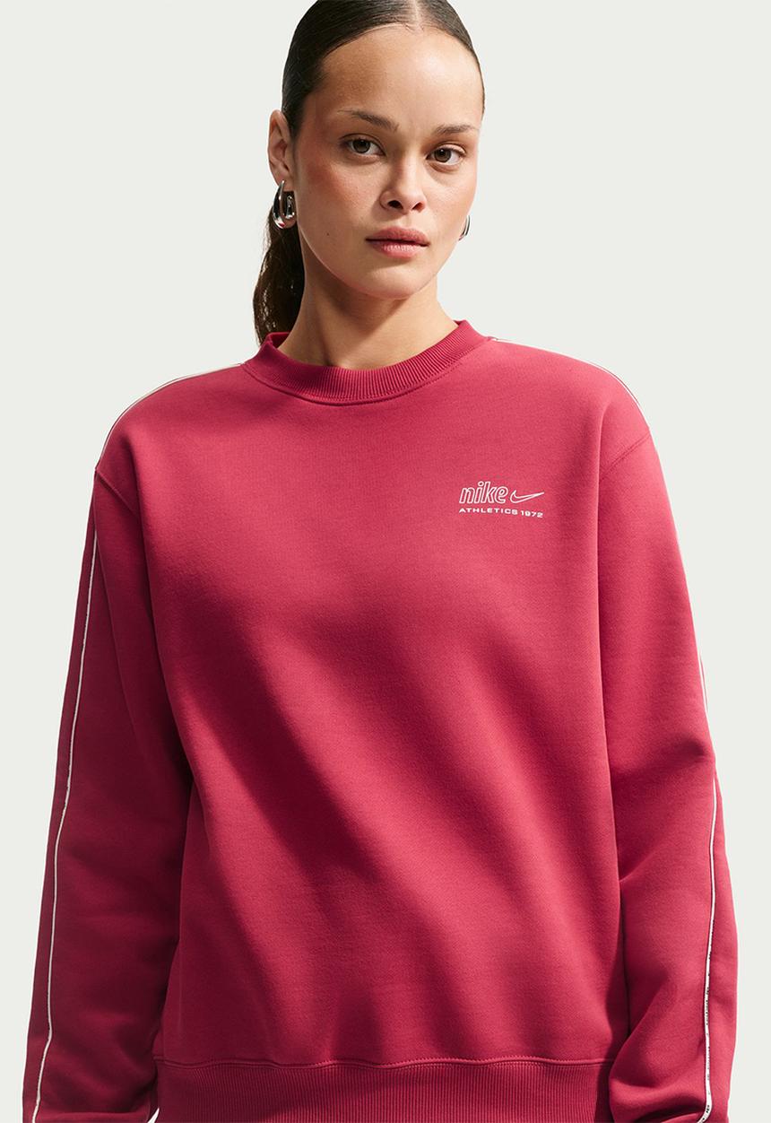 Nike - W Nk Stdo Flc Mw Std Ad Crew  - Tough Red