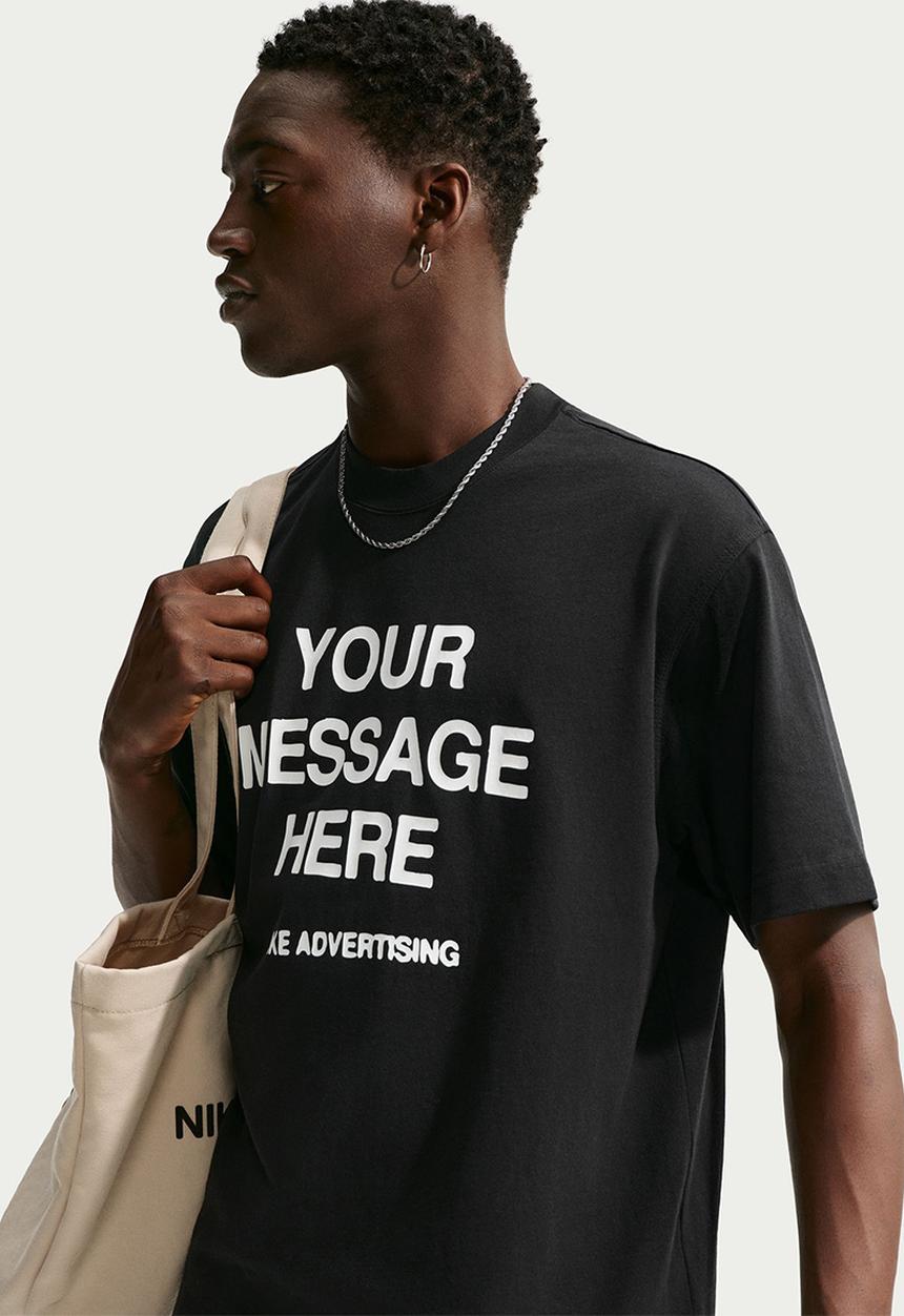 Nike - NSW "Your Message Here"  T-Shirt  - Black