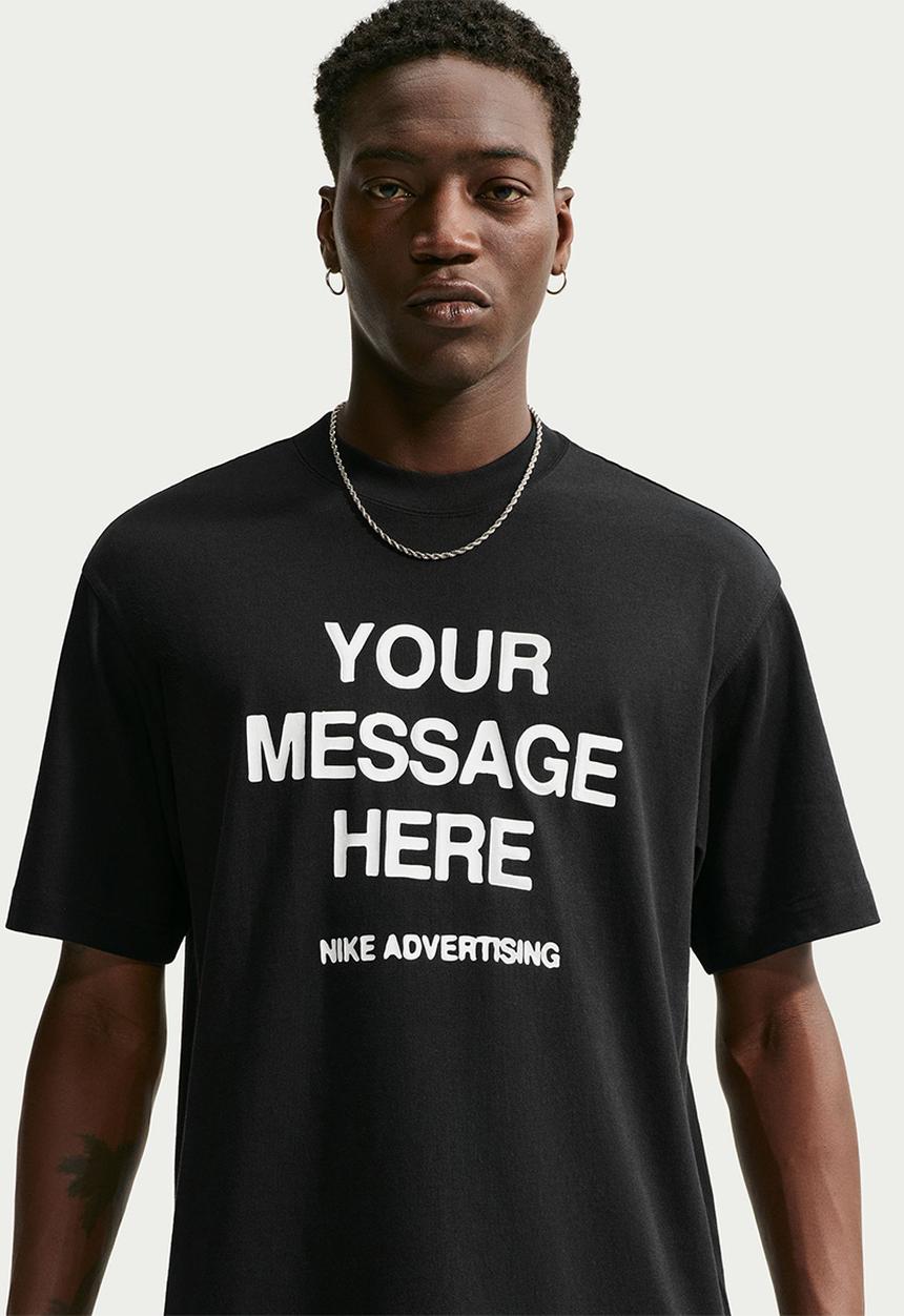 Nike - NSW "Your Message Here"  T-Shirt  - Black