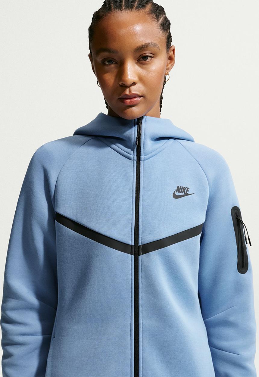 Nike - W Nsw Tch Flc Wr Fz Hdy 2 - Work Blue/Black
