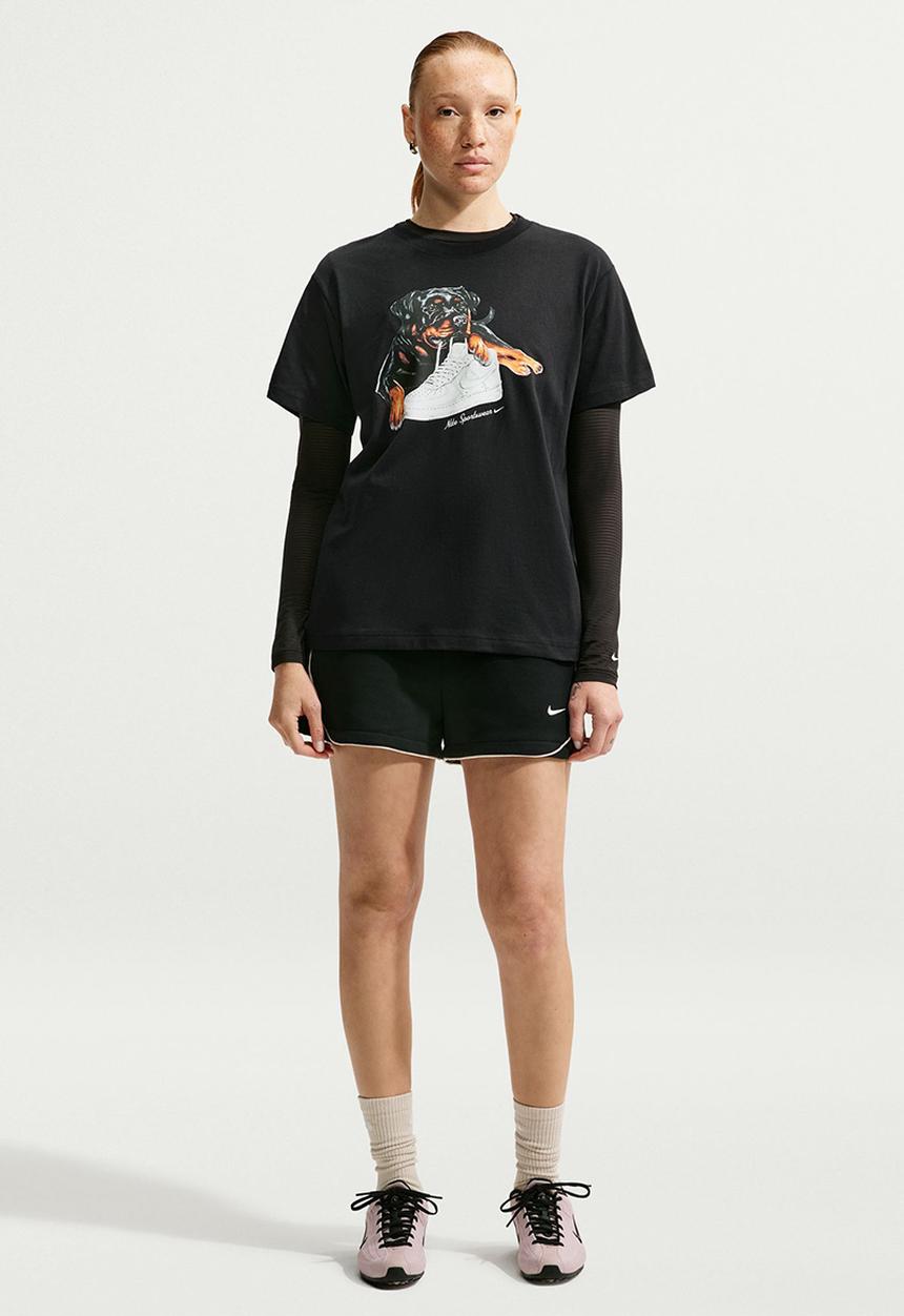 Nike - W Nsw Nk Clsc Bf Tee Shdog - Black
