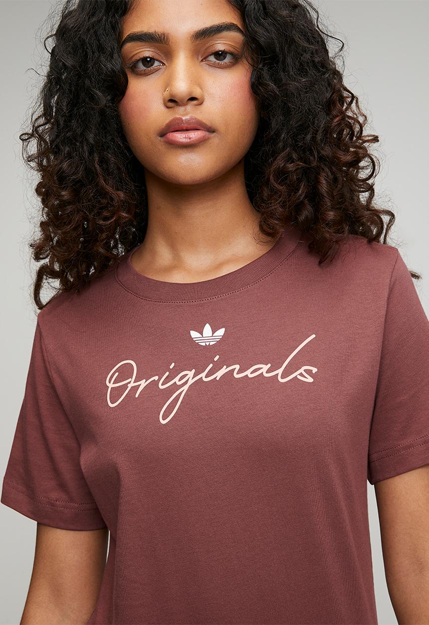 adidas Originals - P Tee Ls W - Quiet Crimson